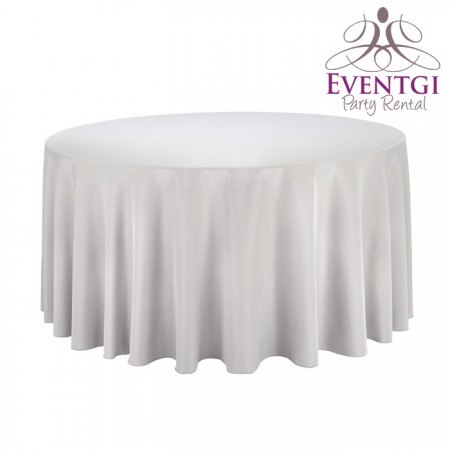 Silver Round Tablecloth Rentals