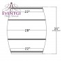 WOOD BARREL RENTAL DIMENSIONS