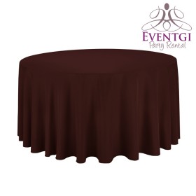 Brown Round Tablecloth Rentals
