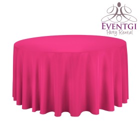 Fuchsia Round Tablecloth Rentals