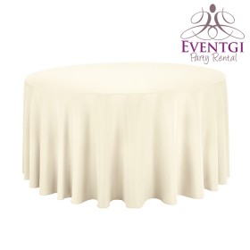Ivory Round Tablecloth Rentals