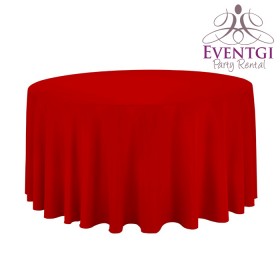 Red Round Tablecloth Rentals