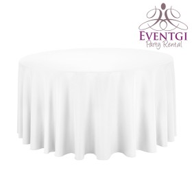 White Round Tablecloth Rentals