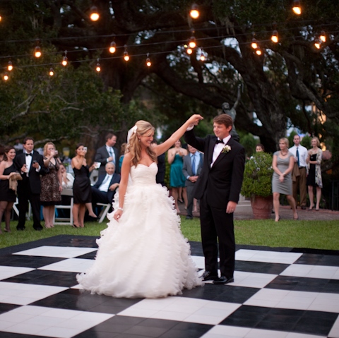 Checkered Dance Floor rental in Miami and Broward