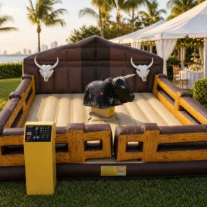 Western inflatable mechanical bull rental in Miami and Broward